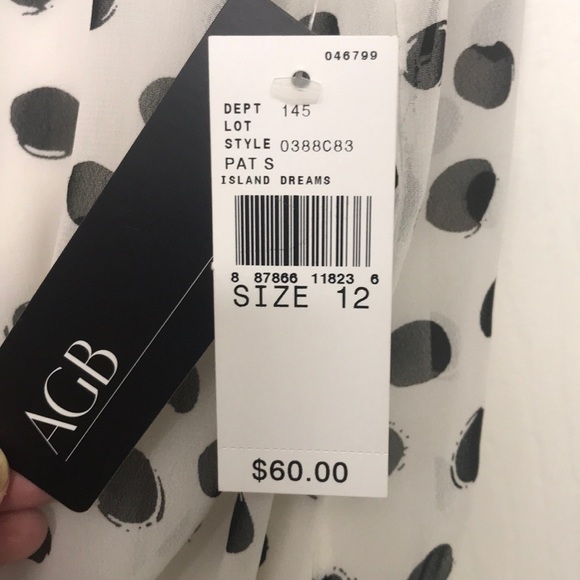 AGB Black and white dress size 12 *NWT - Picture 4 of 6